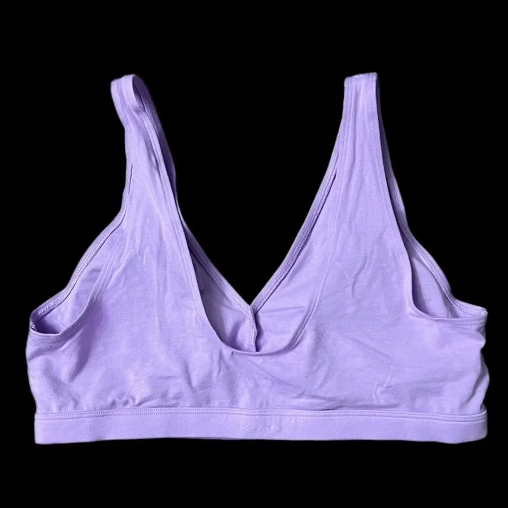 Victoria’s Secret Pink Cotton Removable Padding Lounge  bralette bra Purple XXL